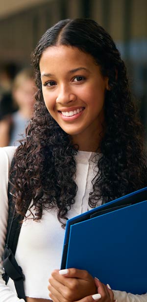Pretty young black student.